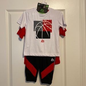 RBX Boys' Jogger Set - 3 Pieces - Short Sleeve T-Shirt and Fleece Sweatpants.